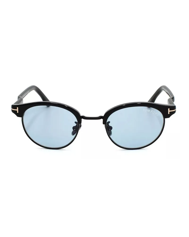 Tom Ford FT1120-D01A Browline Full Rim Sunglasses — Black Black
