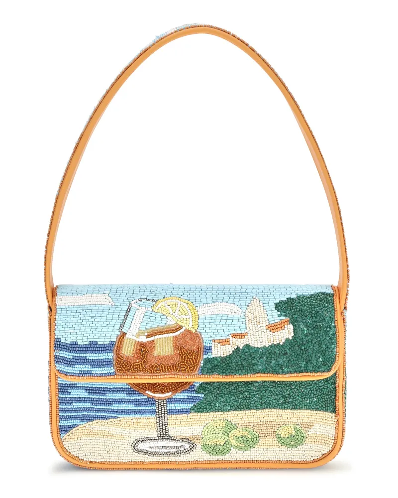 STAUD Women's Shoulder Bag Tommy Sunset Spritz Rayon Multicolor