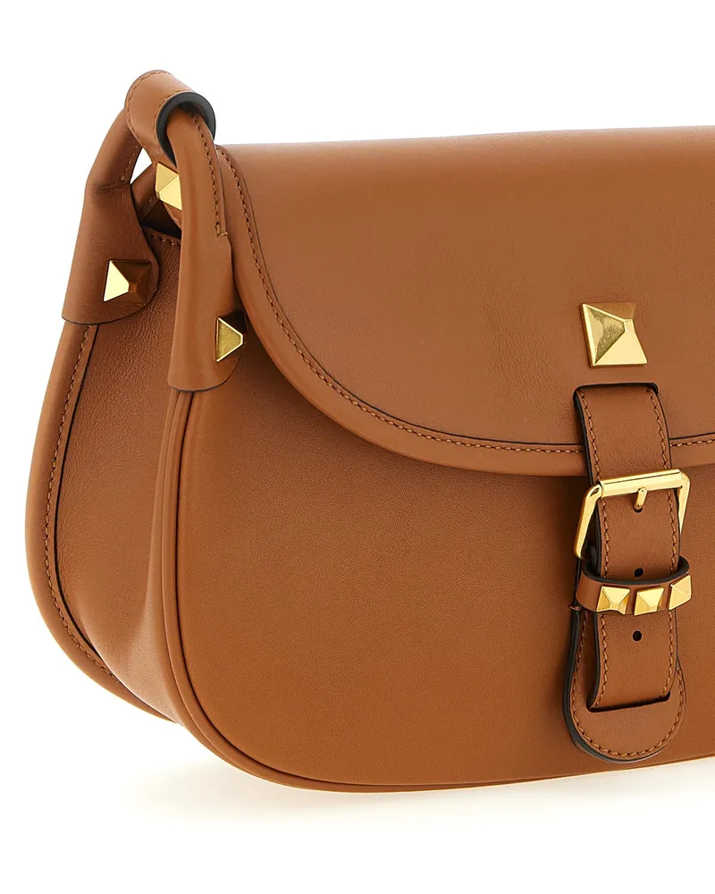 Valentino Garavani Women's Brown Calfskin Shoulder Bag Brown