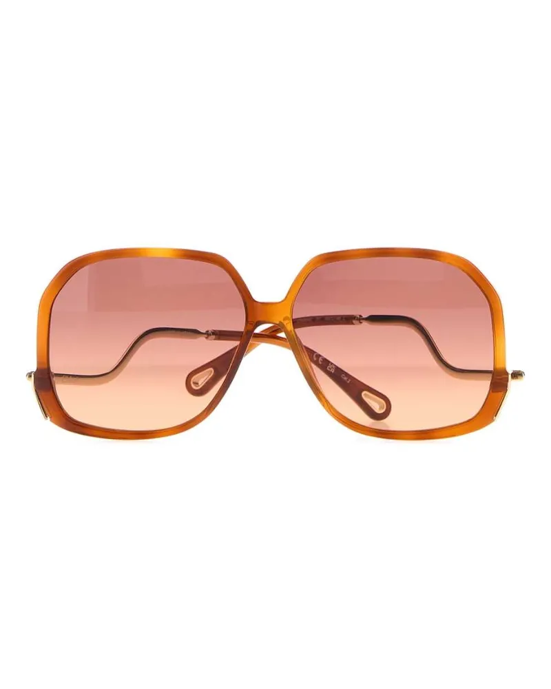 Chloé Printed Acetate Sunglasses — Brown Brown