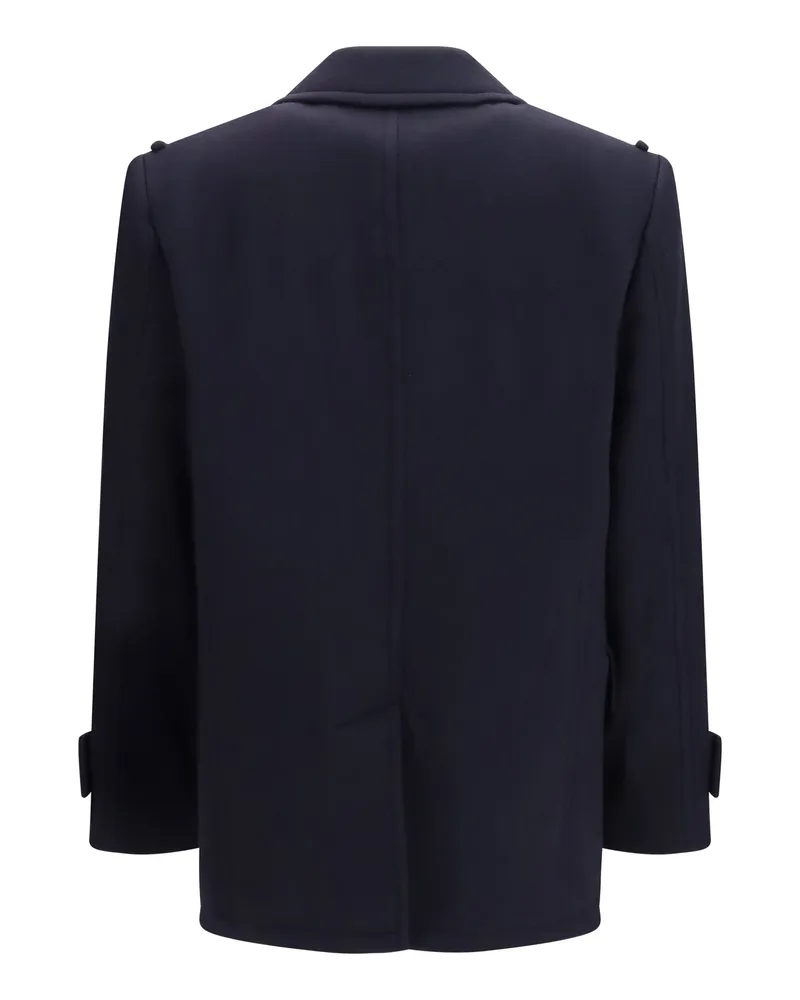 Burberry Wool and Cashmere Coat — Navy Navy