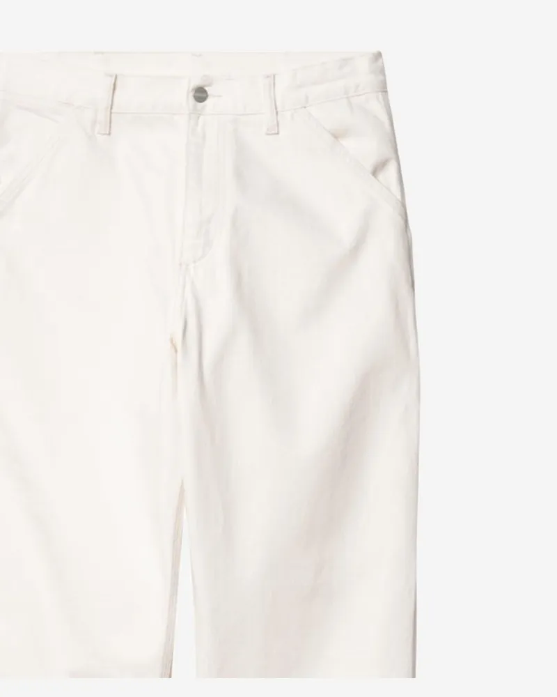 Carhartt WIP Cotton Denim Jeans — White White
