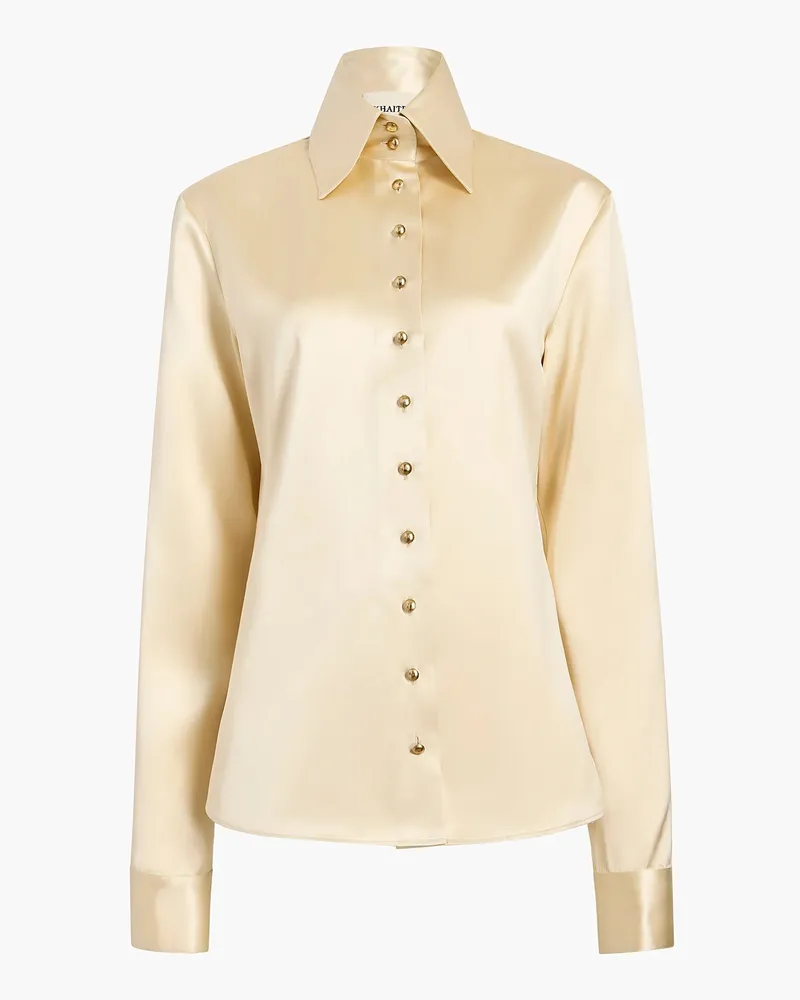 KHAITE Ivy Shirt — Beige Beige