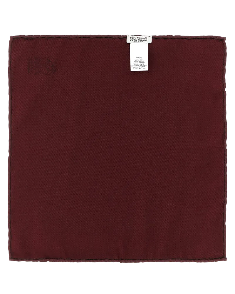 Brunello Cucinelli Men's Bordeaux Silk Other Accessories Bordeaux