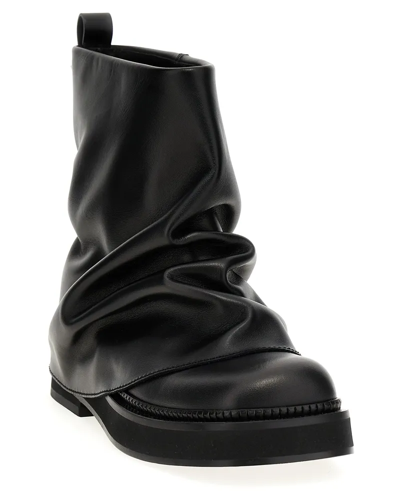 ATTICO Women's Black Calfskin Ankle Boots Black