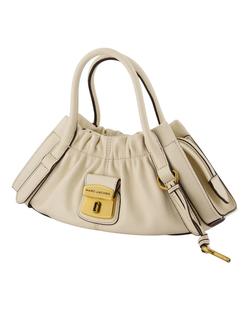 Marc Jacobs Women's The Small Satchel Shoulder Bag -  Leather Ivory Lambskin Shoulder-Hobo-Bags Beige