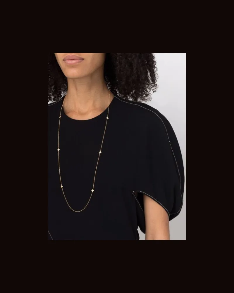 Roberto Coin Women's 18kt Yellow Gold Love By The Yard Diamond Necklace Continuty Gold