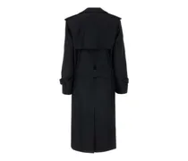 Women's Black Silk Blend Trench Coat