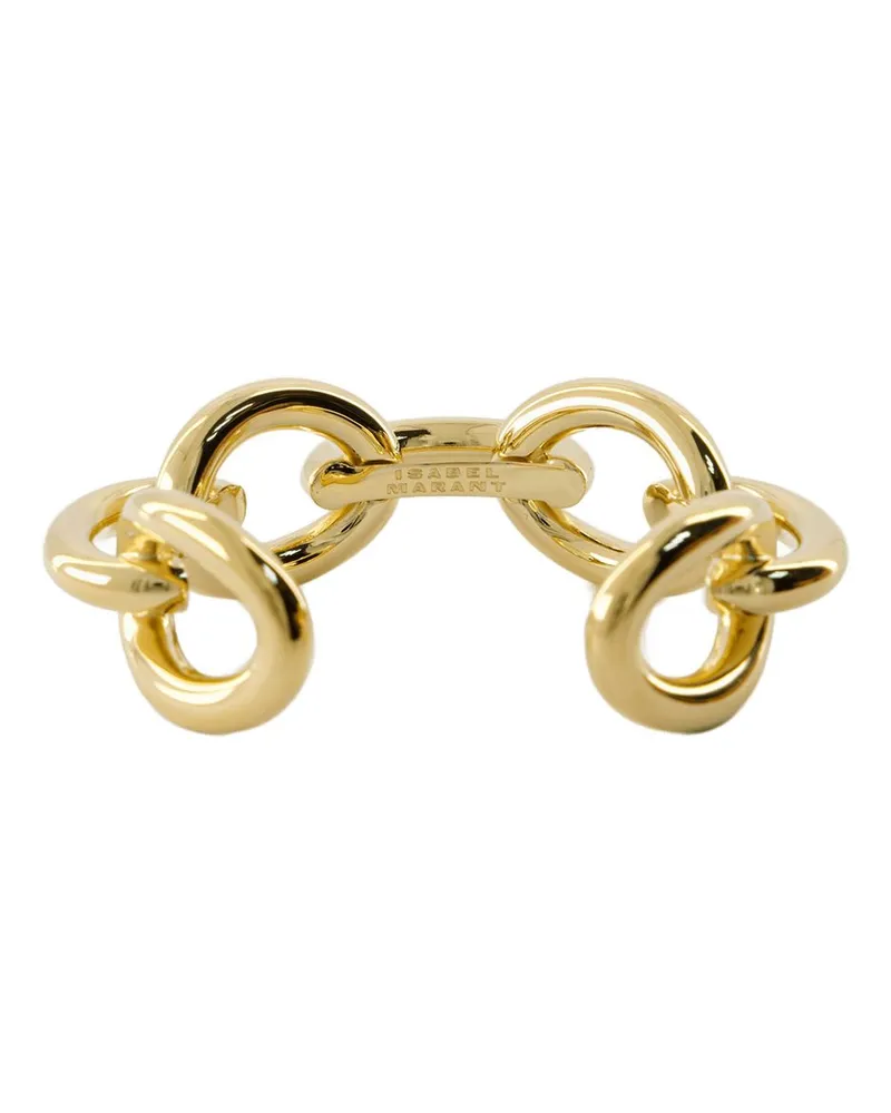Isabel Marant Chain-Link Gold Metal Bracelet — Gold Gold