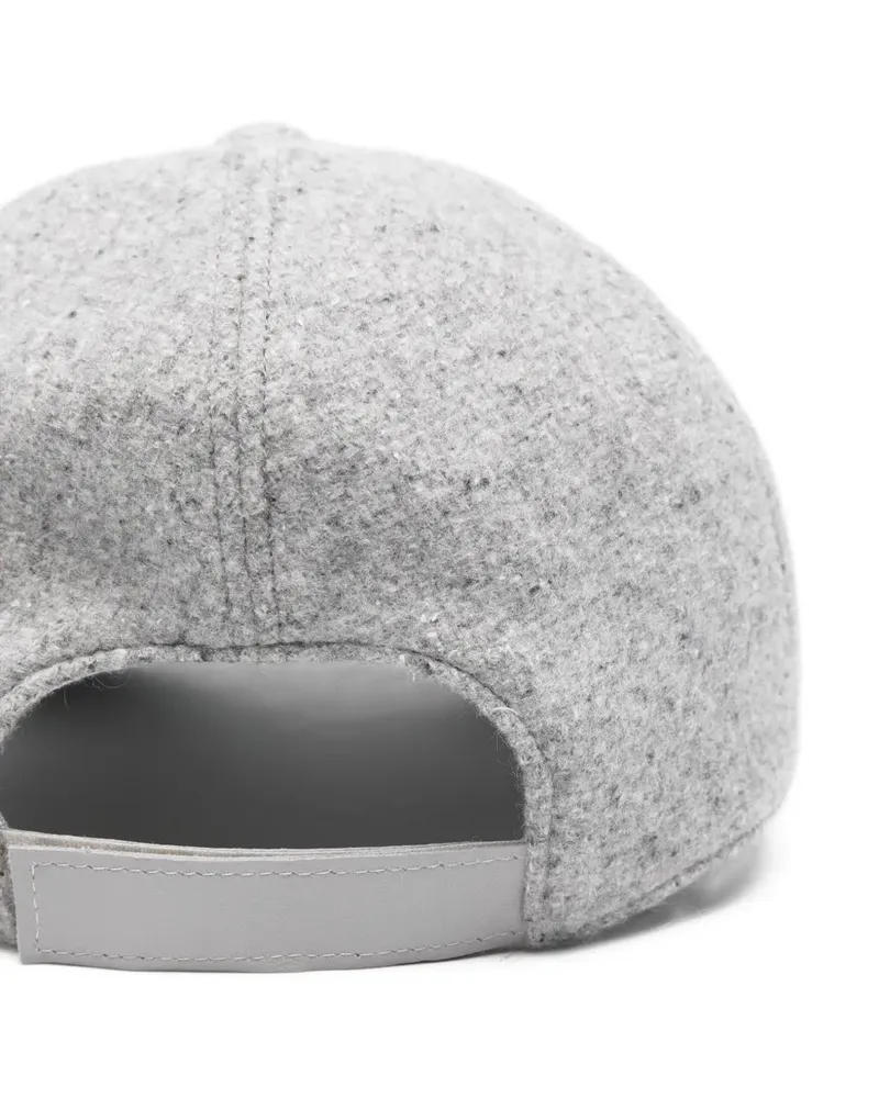 Eleventy Women's Leather-Strap Baseball Cap Aw25 M Grey