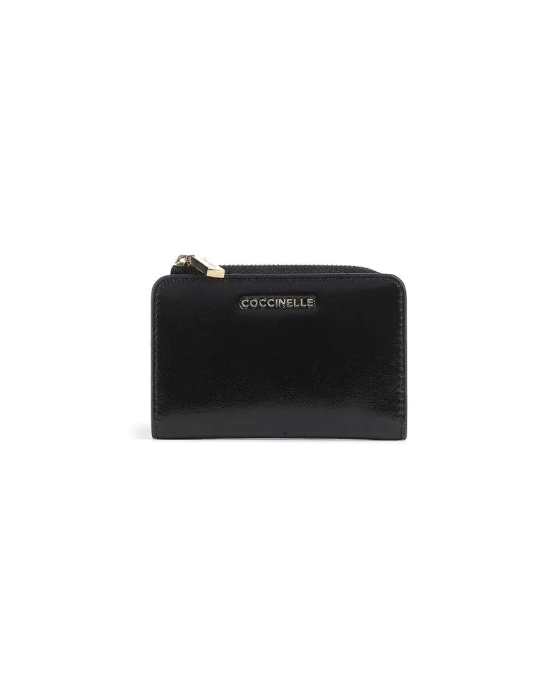 Coccinelle Women's Card Holder Black Cowhide Bags - Card-Holders Black