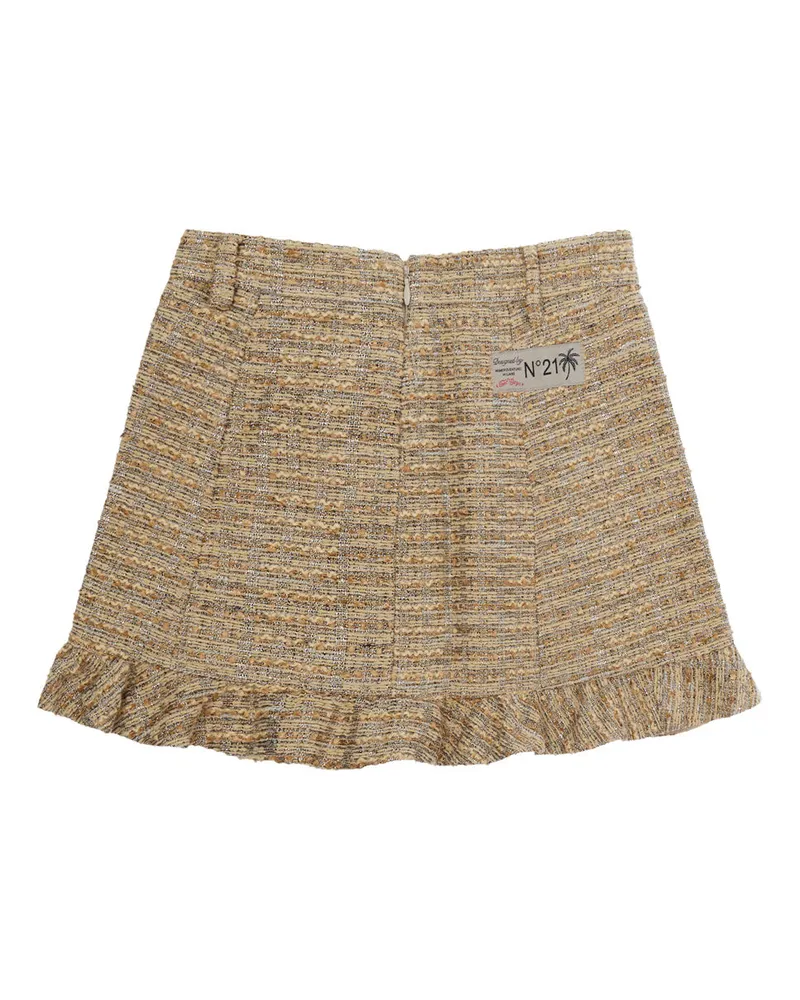 N° 21 Girls' Skirt Metallic Tech Fabric Polyester Gold