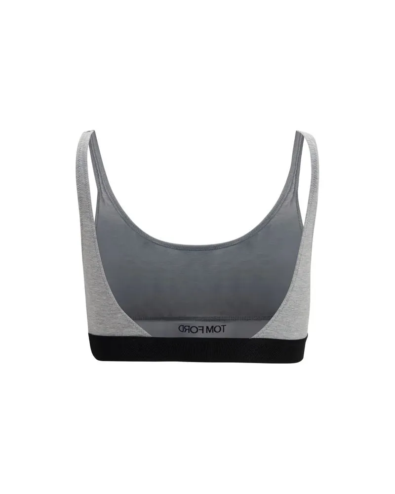 Tom Ford Women Gray Modal Sport Bra Clothing Gray
