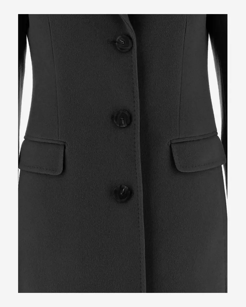 Tagliatore 100% Cashmere Coat — Black Black
