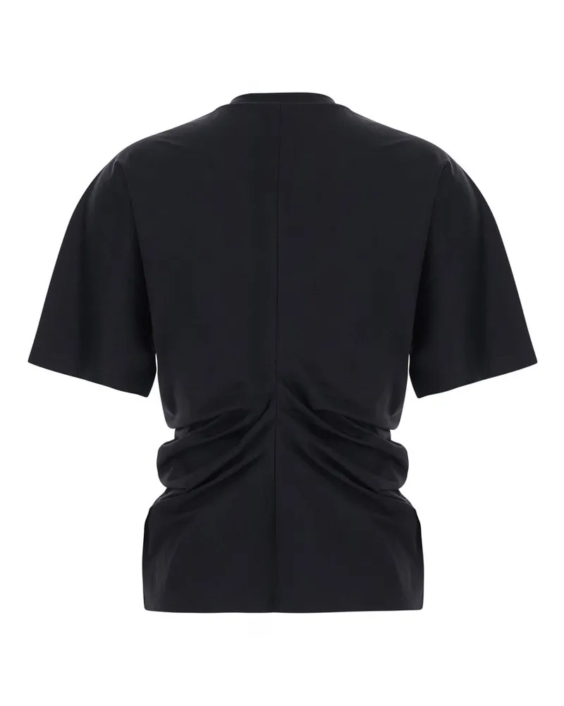 Róhe Women's Draped Cotton Blend T-Shirt Black T-Shirts & Jerseys Black