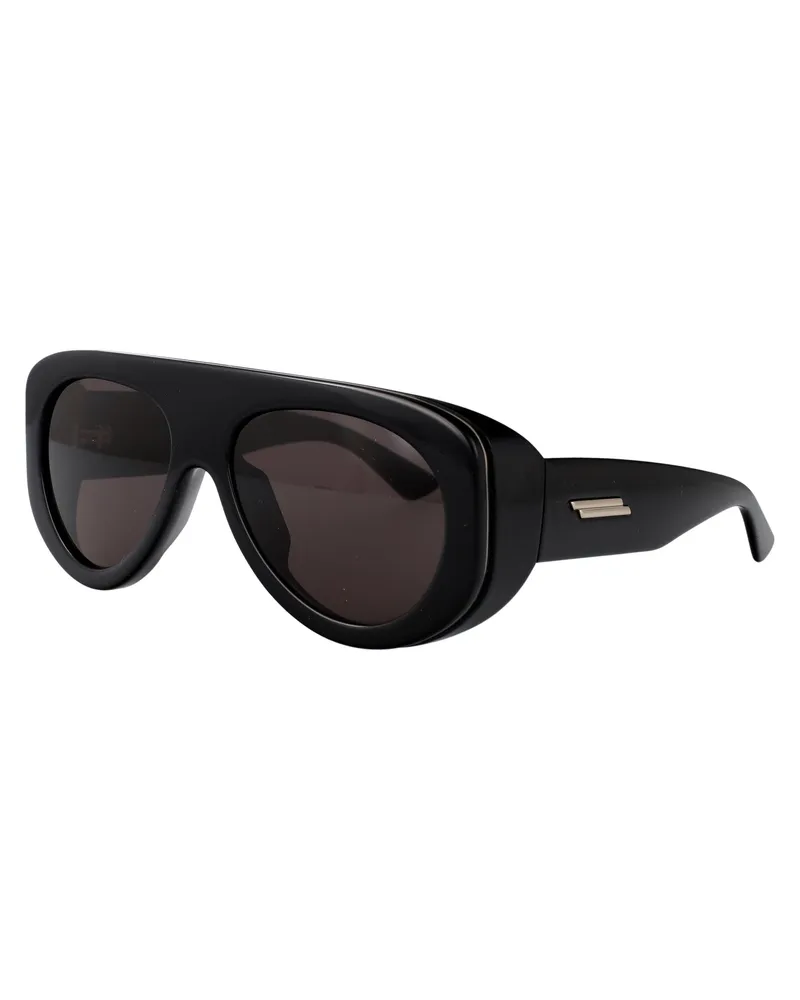 Bottega Veneta Unisex Sunglasses Bv1362s Black-Grey Black-Black-Grey Injected Black/black/grey Black