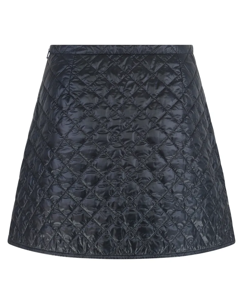 Moncler Women's Quilted Nylon Skirt Blue Polyamide; Polyester Navy
