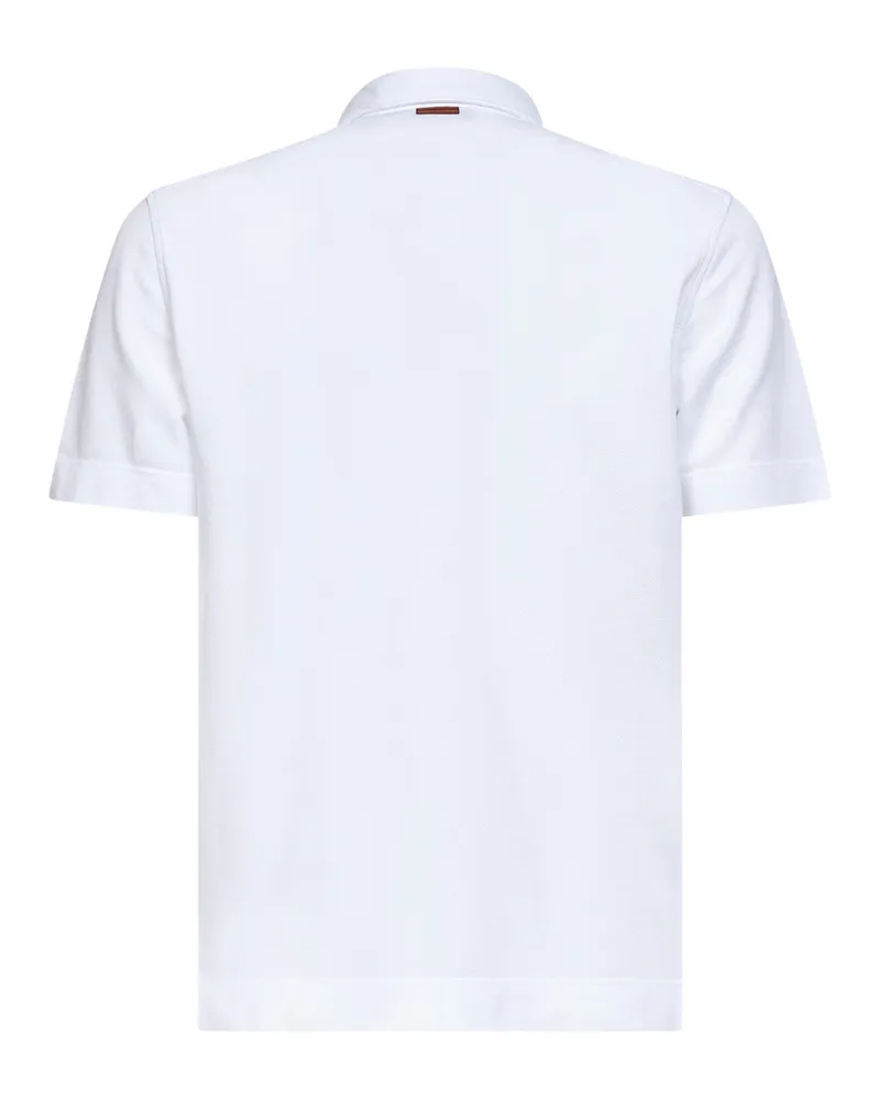 Ermenegildo Zegna Cotton Piqué Polo — White White