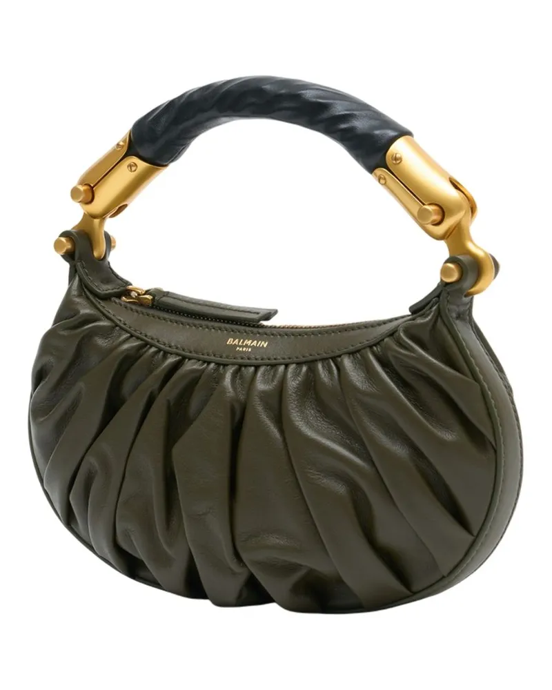 Balmain Women's Ebene Mini Bag -  Leather Green Calfskin Handbags-Purses Green