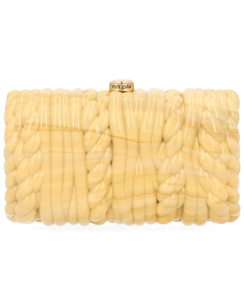 Cult Gaia Women's Clutch Helene Beige Acrylic Bags Beige