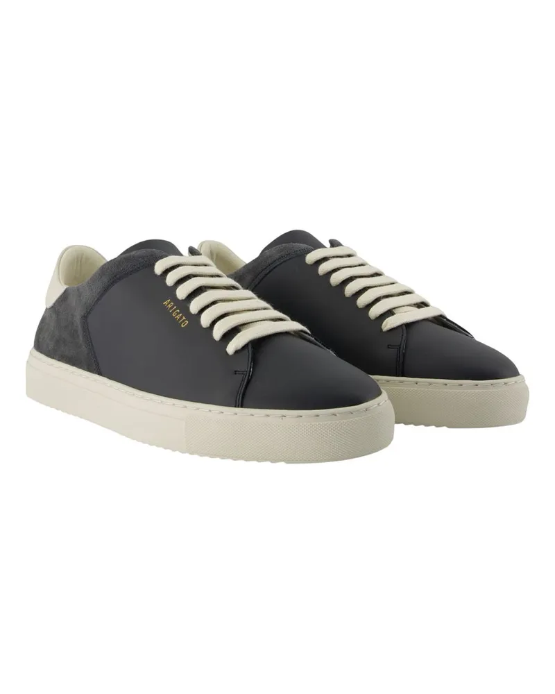 Axel Arigato Men's Clean 90 Split Sneakers -  Leather Black Calfskin Shoes Black