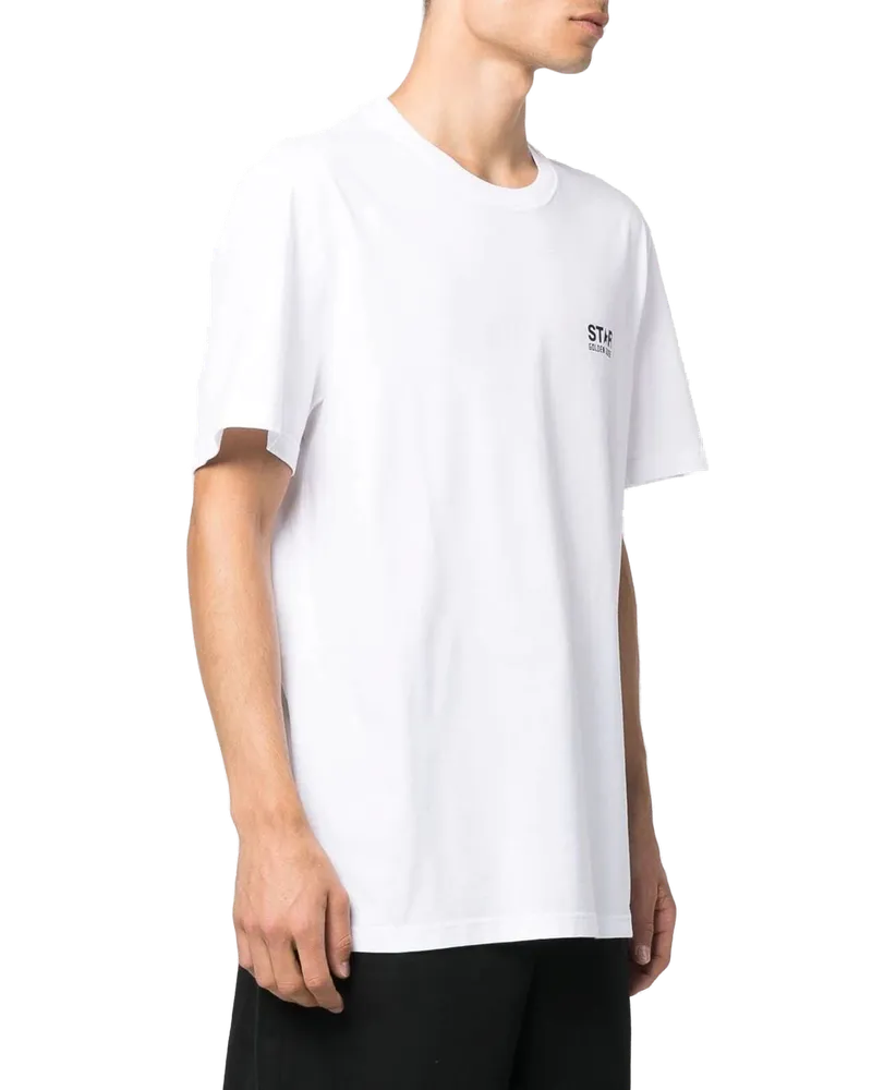 Golden Goose Women's T-Logo-Print Short-Sleeve T-Shirt Aw25 M White