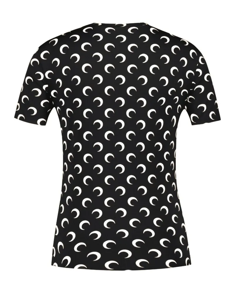 Marine Serre Moon Jersey T-Shirt — Black Black