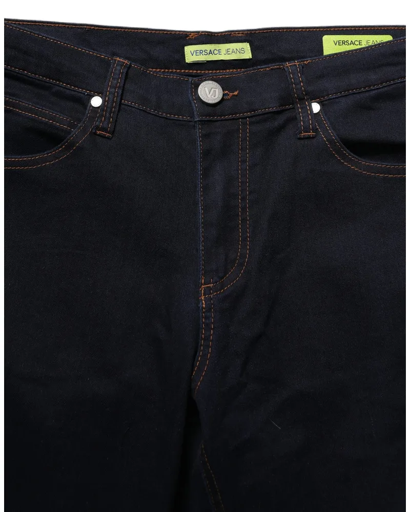 Versace Jeans High-Waist Skinny Denim Jeans — Navy Navy