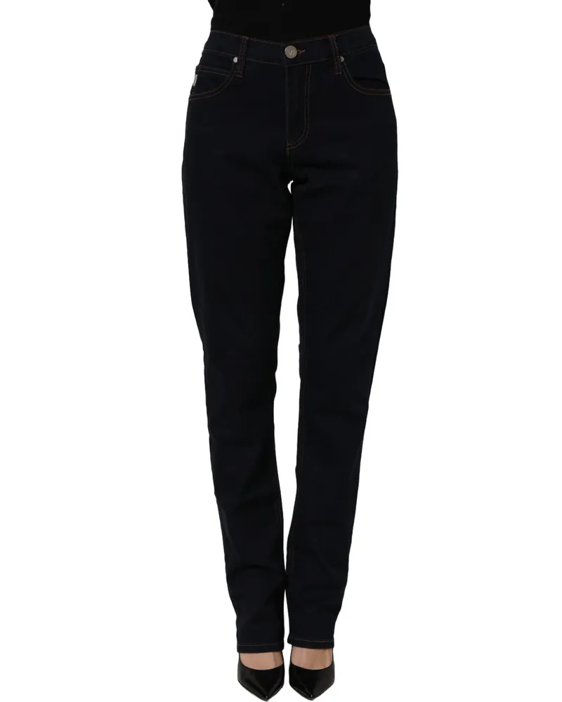Versace Jeans Women's Blue High Waist Skinny Denim Trouser Jeans Navy