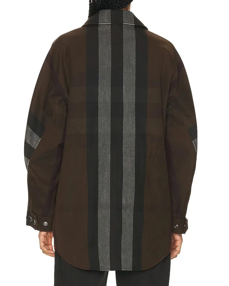 Burberry Women's Brown Cotton Parka Clothing Brown