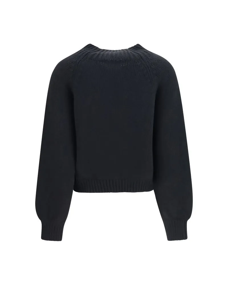 KHAITE Cain Sweater — Black Black