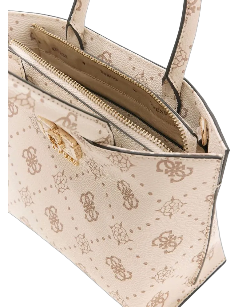 Guess Women's Tote Vanilla Logo Polyurethane Tote-bags Beige