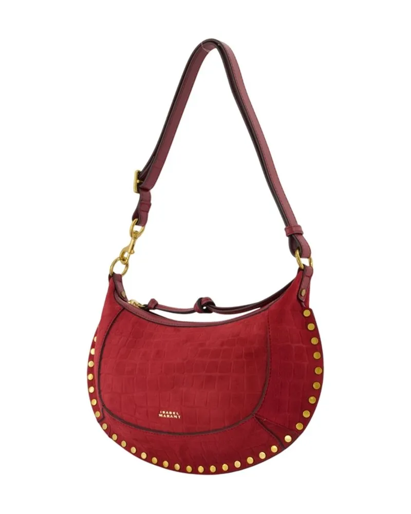 Isabel Marant Women's Oskan Moon Shoulder Bag Red Goatskin Red
