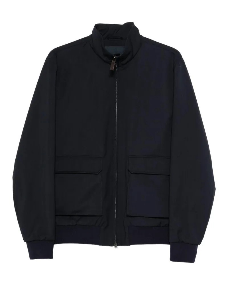 Herno Men's Jacket Blue Wool Blue