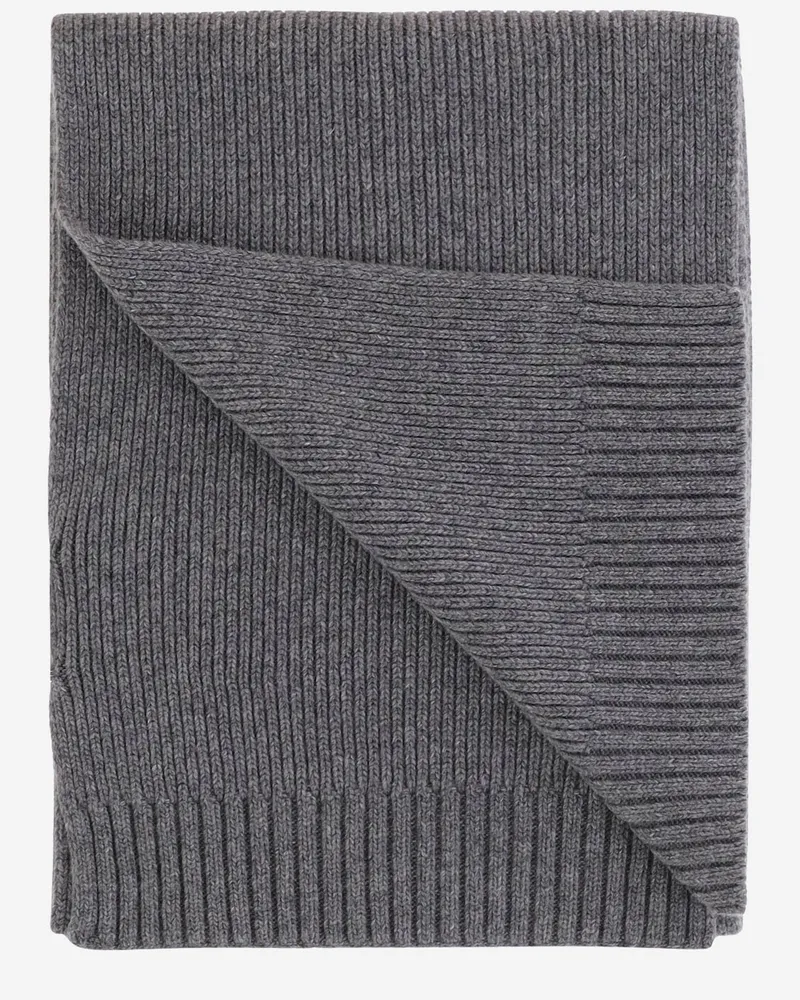 Stone Island Kids' Wool Blend Scarf Gray Virgin Scarfs Gray