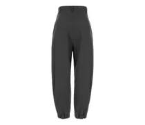 Women's Grey Wool Pant Grigio Exterior: Virgin Pantaloni Trousers