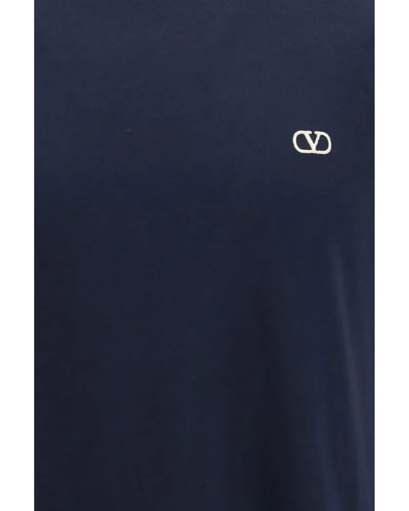Valentino Garavani VLogo Cotton T-Shirt — Navy Navy