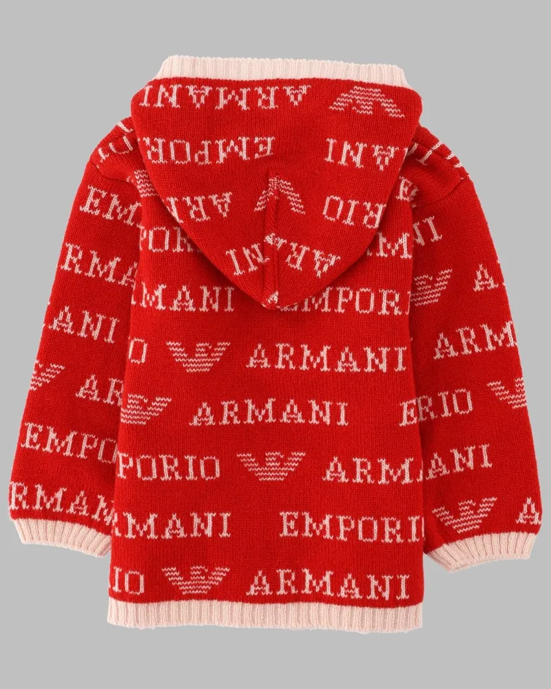 Emporio Armani Wool-Blend Coat — Red Red