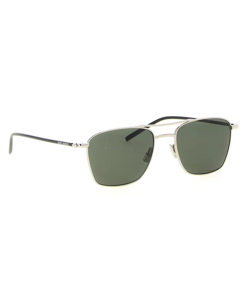 Saint Laurent Men's Silver Acetate Sunglasses Silver