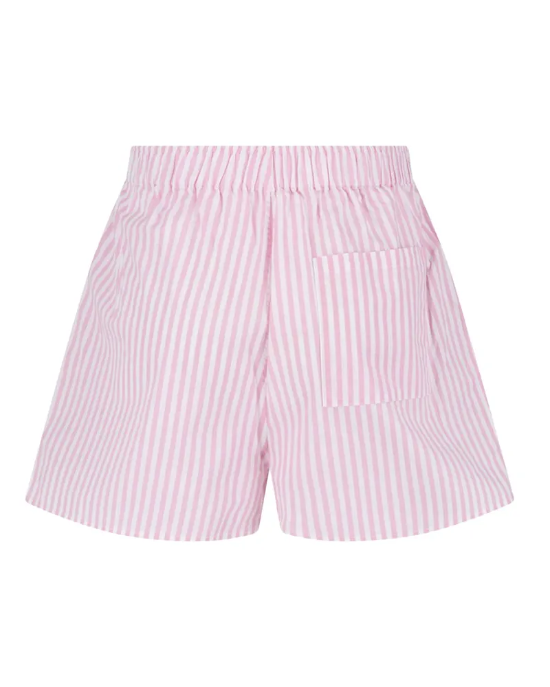 MC2 Saint Barth Women's Shorts Boxy Pink Striped Cotton Pink