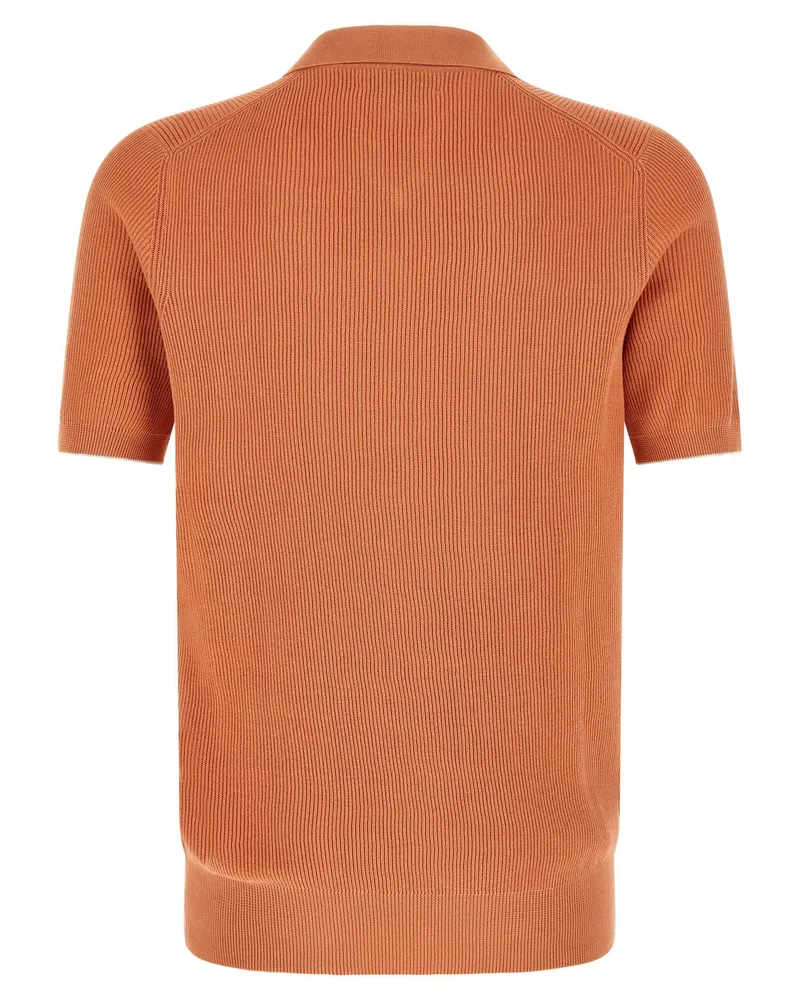 Brunello Cucinelli English Polo — Terracotta Terracotta