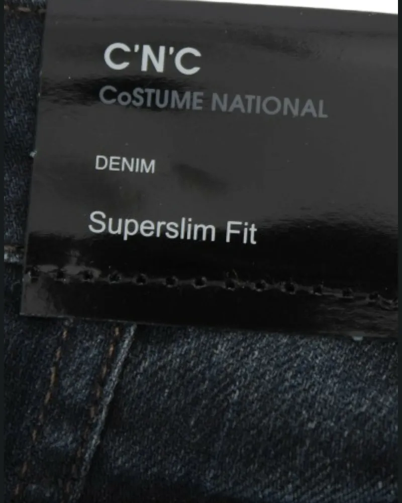 CoSTUME NATIONAL Women's Blue Skinnny Leg Jeans Cotton Clothing Blue