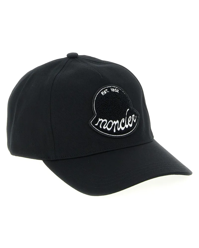 Moncler Men's Black Cotton Cap (baseball Hat Black