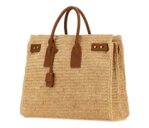 Women's Sac De Jour Tote Beige Raffia Leather