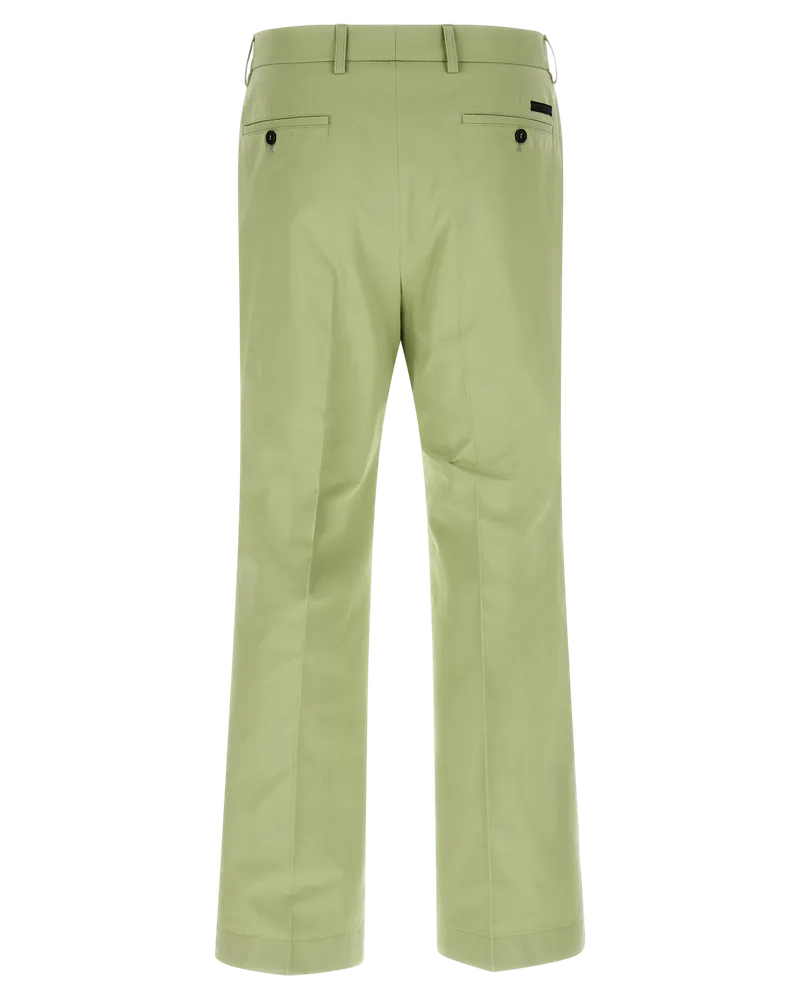 Prada Cotton Poplin Trousers Bicolor