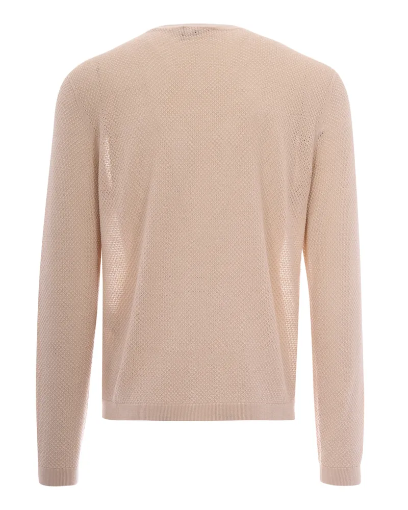 Emporio Armani Men's Crew Neck Sweater French Oak Main: Lyocell Jumpers Beige