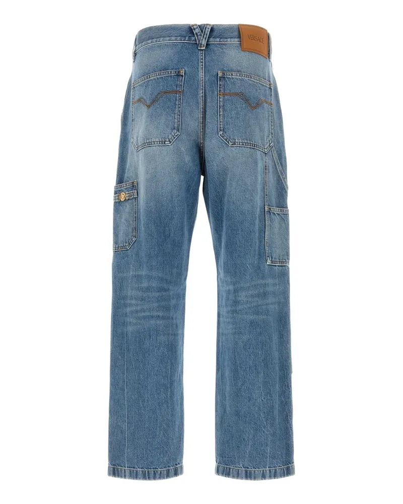 Versace Men's Denim Jeans Lightblue Exterior: Cotton Blue