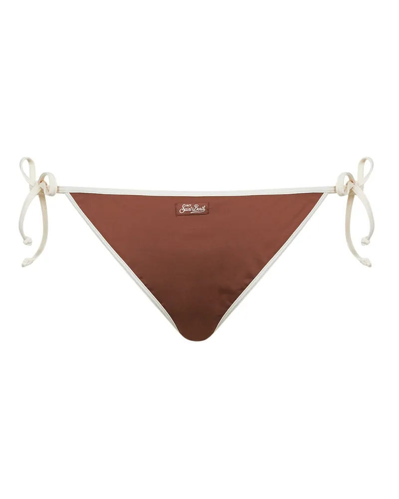 MC2 Saint Barth Women's Bikini Bottoms Virgo Brown Lycra Polyamide Swimwear Sea Clothing Brown