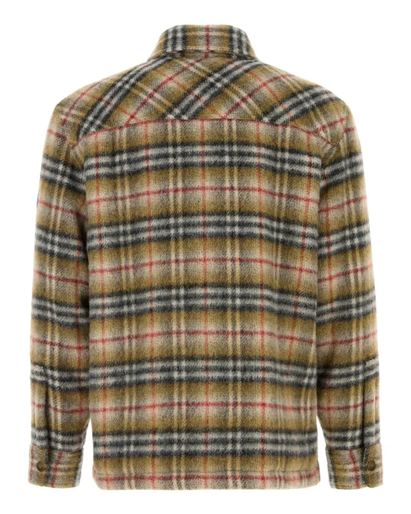 Burberry Men's Embroidered Wool Jacket Beigeipcheck Exterior: Lining: Nylon Giubbini Beige