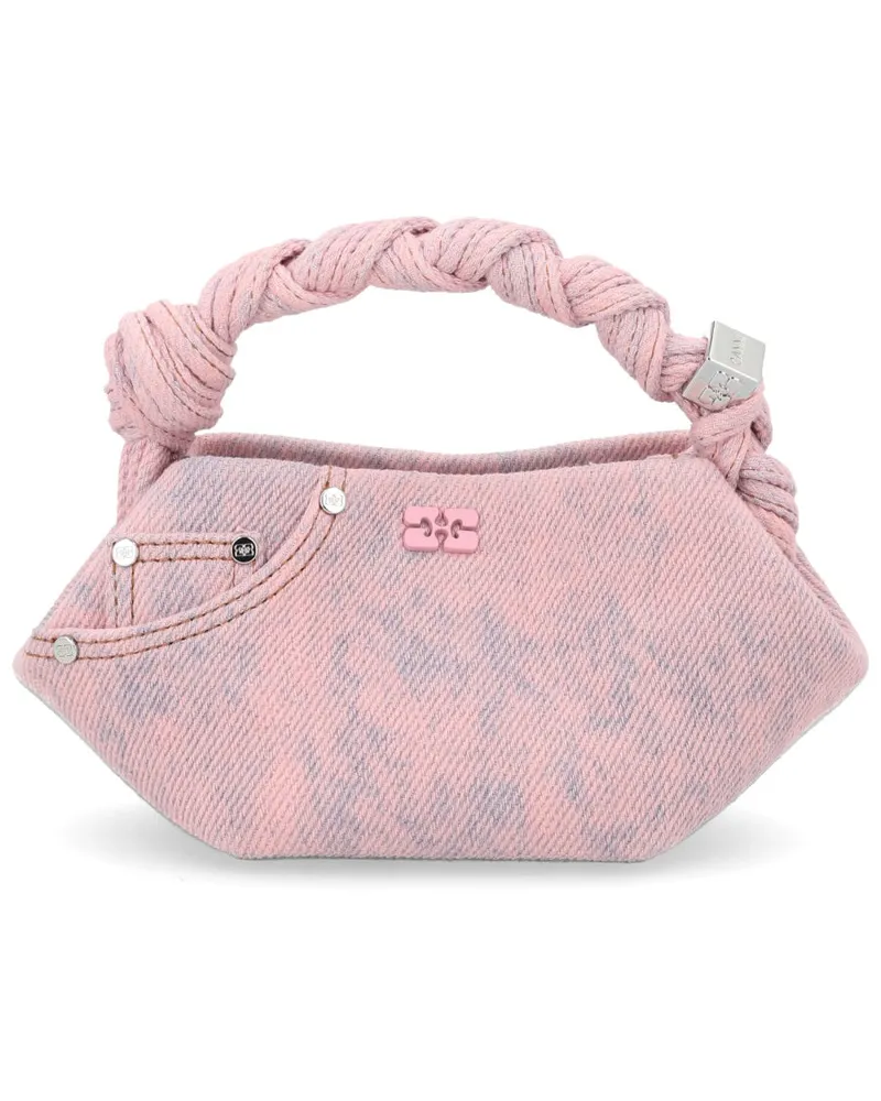 Ganni Women's Mini Bou Bag Pink Organic Cotton Handbags Hand Pink